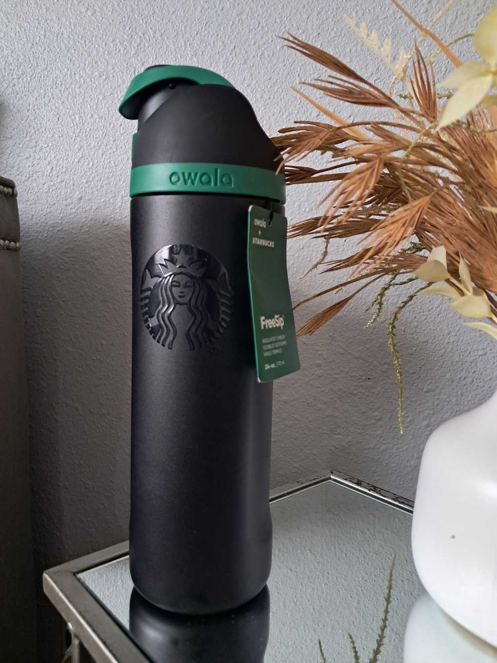 Starbucks x Owala Black and Green Summer 2026 Limited Edition 24oz Water Bottle